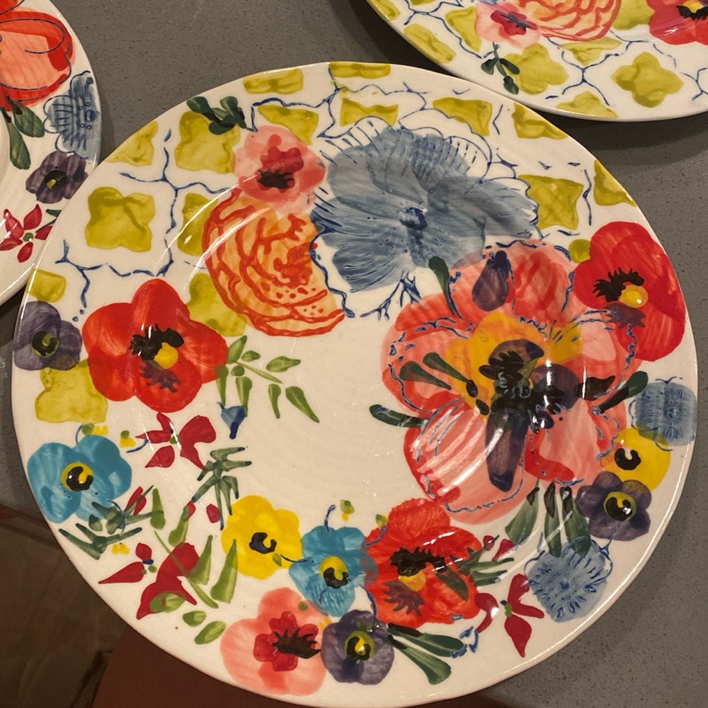 Anthropologie Sissinghurst Castle Side Plates (4 in all)